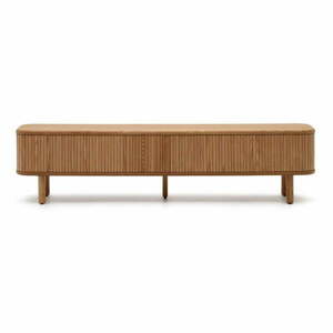 Natúr színű TV-állvány kőrisfa dekorral 200x50x40 cm Mailen – Kave Home kép