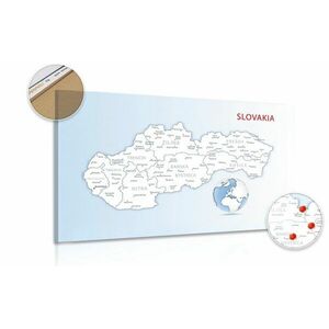 Kép parafán Szlovákia térképe kép