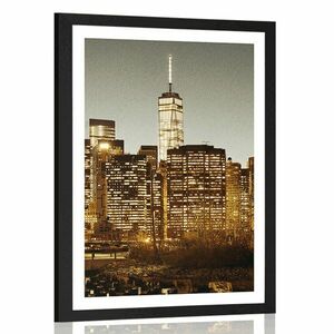 Poszter paszpartuval New York központjáról. kép