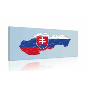 Kép Szlovákia térképe állami jelvénnyel kép