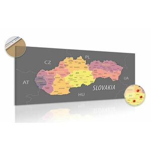 Parafakép pasztell Szlovákia térképe kép