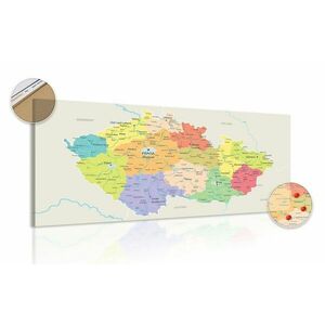 Kép parafán Cseh Köztársaság térképe kép