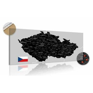 Parafa képre fekete-szürke Csehország térkép zászlóval kép