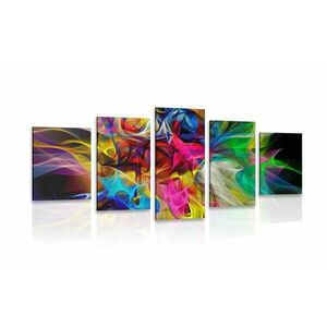 5 részes kép absztrakt színes káosz kép