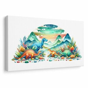 Kép színes dinoszauruszok a hegyekben kép