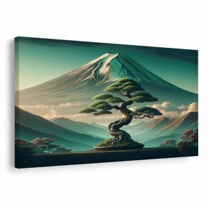 Kép bonsai és hegy japán stílusban kép