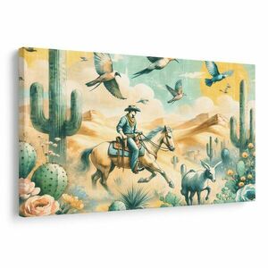 Kép cowboy a sivatagi tájban kép