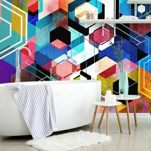 Öntapadó tapéta absztrakt geometria kép