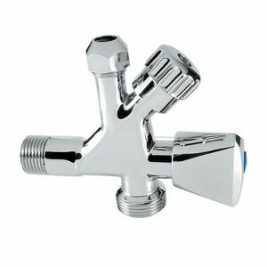 Kombinált sarokszelep 3/8„ x 1/2” x 3/4” króm kép