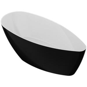 Kád Girla 159x70 fehér/fekete matt kép