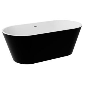 Szabadon álló kád Deeva B&W 150/75 + szifon čierny mat kép