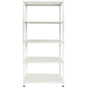 Fém tároló állványok fehér 170x75x30 cm – 5 polccal/40 kg kép