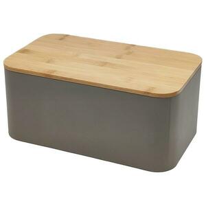 Kenyérkosár bambusz fedéllel taupe FTC1898 30x18x13 cm kép