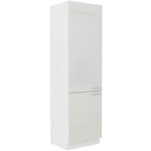 Konyhaszekrény Lara 60dk-210 2f Bb Mdf Fehér fényes kép
