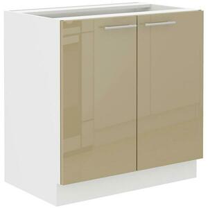 Konyhaszekrény Lara 80d 2f Bb Mdf Cappucino fényes kép