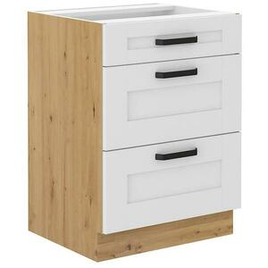 Konyhaszekrény LUNA fehér mat/artisan 60d 3s bb kép