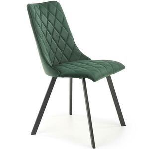 Szék K450 Velvet/Fém Sötétzöld kép