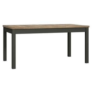 Kinyitható asztal Gudrid 160, 4/207x90, 2cm tölgy flagstaff/fekete kép