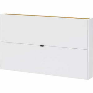 Fehér billenő ajtós függő cipőtartó tölgyfa dekorral 140x83x18 cm Ameca – Germania kép