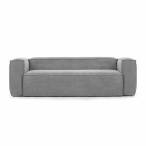 Szürke kordbársony kanapé 240 cm Blok – Kave Home kép