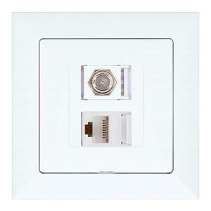 Aljzat typu F + Aljzat RJ45 POLA white 33026 kép