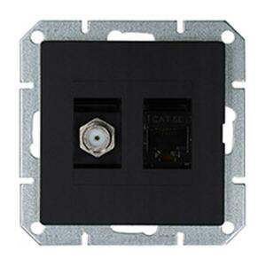 Aljzat typu F + Aljzat RJ45 MEDIUM black 33505 kép