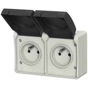 Dupla aljzat AQUA PLUS IP44 grey 40115 kép