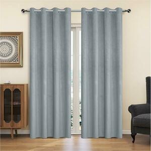 Függöny karikákkal YC11933/200G/136/140x250 cm világosszürke kép