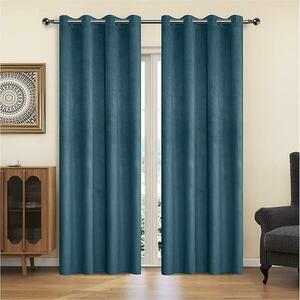 Függöny karikákkal YC11933/200G/130/140x250 cm türkiz kép
