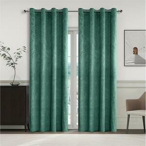 Függöny karikákkal YC11937/280G/07/140x250 cm zöld kép