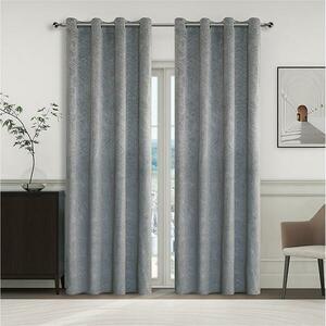 Függöny karikákkal YC11937/280G/22/140x250 cm zöld kép