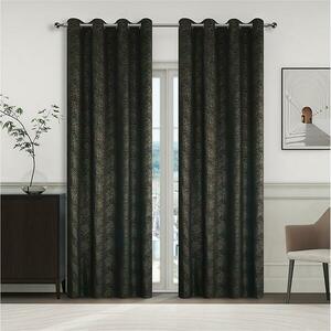 Függöny karikákkal YC11935/280G/24/140x250 cm fekete kép
