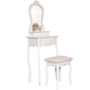 Fésülködő asztal +Taburett Sylvia 012 9512 fehér kép