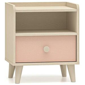 Éjjeliszekrény Mevel 10 Sivatagi homok/Mill. Pink kép