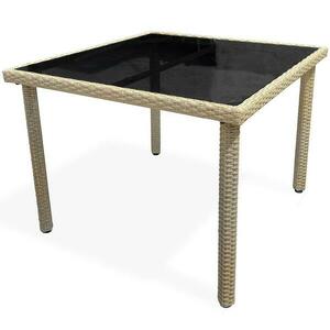Asztal technorattan Dandy természetes 90x90 cm kép
