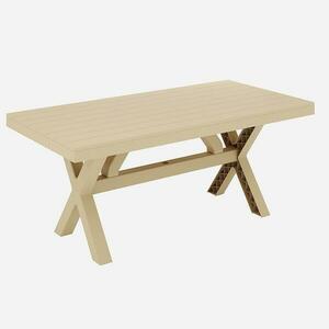 Asztal Rustic bézs 90x180 cm kép
