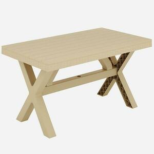Asztal Rustic bézs 80x140 cm kép