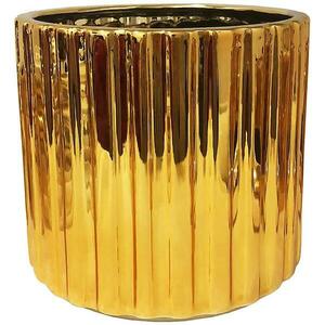 Virágcserép YS44120-S Electroplating Effect D18xh17 Gold kép