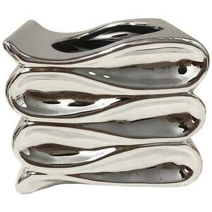 Virágcserép YS44172S Electroplating Effect 14x12x11, 5 Silver kép