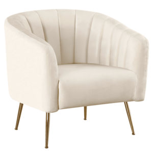 Design fotel, bézs Velvet szövet/gold króm-arany, BAGY kép