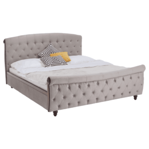 Ágy tárhellyel, 180x200, szürkésbarna Taupe Velvet szövet, BARETO kép