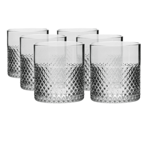 Poharak whiskyre/vízre, 6 db-os szett, 200 ml, füstös üveg, AVEIRO TYP 1 kép