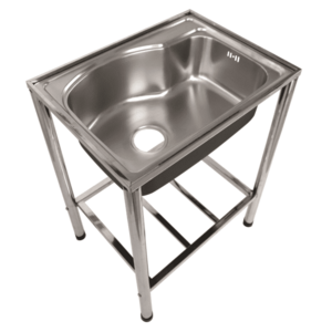 Rozsdamentes mosogató szifonnal, 58x43, INOX kép