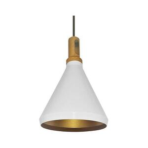 Csillár zsinóron 1xE27/60W/230V átm. 23 cm fehér kép