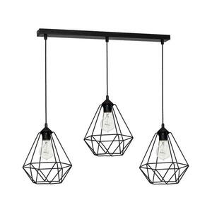 Függeszték BASKET 3xE27/60W/230V fekete kép