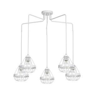 Csillár RING 5xE27/60W/230V pók fehér kép