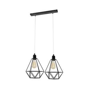 Csillár KARO 2xE27/15W/230V fekete kép