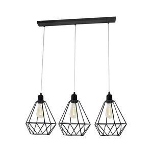 Csillár KARO 3xE27/15W/230V fekete kép