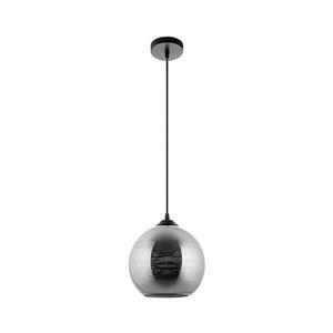 Csillár zsinóron 1xE27/60W/230V átm. 20 cm fekete kép