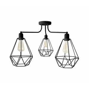 Csillár KARO 3xE27/15W/230V fekete kép